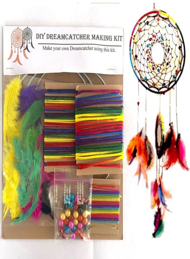 The Brown Box® 3-in-1 Awesome Craft Kit -Dream Catcher,Macrame Rainbow,Cross Stitch kit. Creative Toy & DIY Set for Kids - 7 Years and Above,Birthday Gift,Birthday Gift for Girls Age 9-12 - Image 3